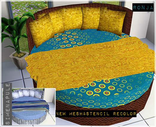 the sims 3: Спальни Rosebedroomrounded