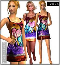 parishiltonpaillettesmulticolordress